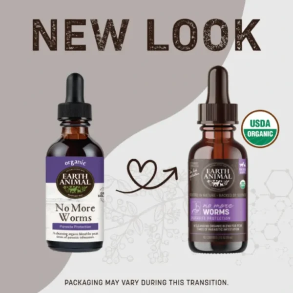 Earth Animal Apothecary No More Worms Organic Herbal Liquid Digestive Supplement For Dogs &Cats (2 oz) - Pet Home | The Perfect Pet Supplies Shopping Experience