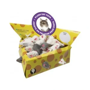Ethical Products PLUSH MICE-CHEESEBOX, 24-COUNT - Pet Home | The Perfect Pet Supplies Shopping Experience