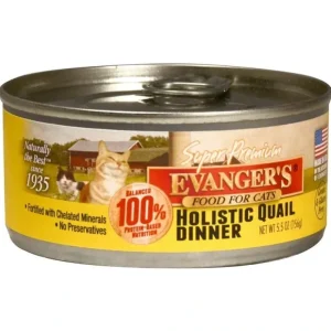Online Evanger's Super Premium Holistic Quail Dinner Canned Cat Food (5.5-oz) - Pet Home | The Perfect Pet Supplies Shopping Experience Cats