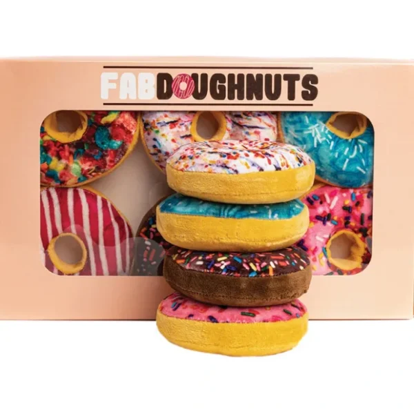 Best Sale FabDog, Foodies Box of Doughnuts - 6 pk - Pet Home | The Perfect Pet Supplies Shopping Experience Pet Toys
