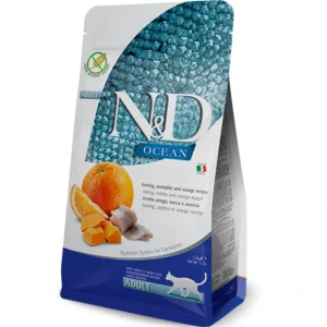 New Farmina - ND Herring, Pumpkin and Orange Recipe Dry Cat Food - Pet Home | The Perfect Pet Supplies Shopping Experience Cats