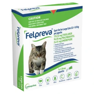 Hot Felpreva Large Cat Spot On Flea Tick and Worming Treatment Single Pippette for cats 5 - 8kg (Green) - Pet Home | The Perfect Pet Supplies Shopping Experience Cats