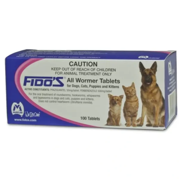 Store Fidos All Wormer Tablets 100 pack for dogs, cats, Puppies and kittens - Pet Home | The Perfect Pet Supplies Shopping Experience Cats