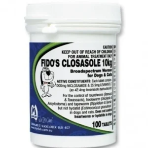 Fidos Closasole 100 tablets Wormer for dogs and cats - Pet Home | The Perfect Pet Supplies Shopping Experience