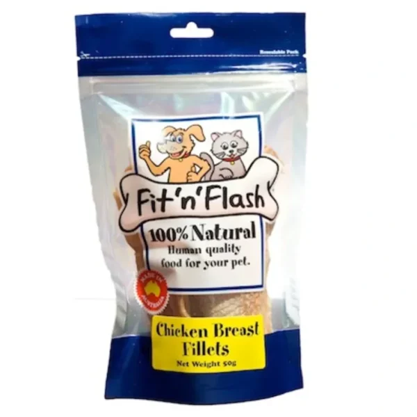 Sale Fit 'n' Flash Chicken Breast Fillets 50g - Pet Home | The Perfect Pet Supplies Shopping Experience Cats