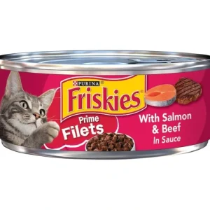 Outlet Friskies Prime Filets with Salmon &Beef in Sauce Canned Cat Food - Pet Home | The Perfect Pet Supplies Shopping Experience Cats