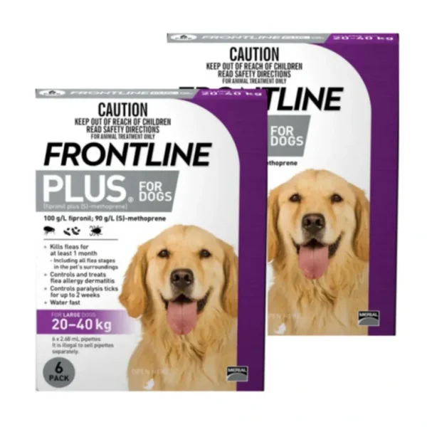 Online Frontline Plus Large Dog 12 pk - 20-40kg (2 x 6pks) - Pet Home | The Perfect Pet Supplies Shopping Experience Cats