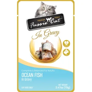 Sale Fussie Cat - Ocean Fish in Gravy 2.47oz Pouch - Pet Home | The Perfect Pet Supplies Shopping Experience Cats