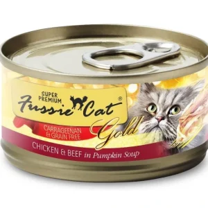 Clearance Fussie Cat Super Premium Grain Free Chicken & Beef in Pumpkin Soup Canned Cat Food (2.82-oz, single can) - Pet Home | The Perfect Pet Supplies Shopping Experience Cats