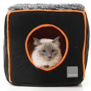 Sale FuzzYard Cat Cube Black with Orange - Pet Home | The Perfect Pet Supplies Shopping Experience Cats