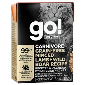 Cheap GO! SOLUTIONS, CARNIVORE Grain Free Minced Lamb + Wild Boar Recipe for cats - Wet Cat Food - Pet Home | The Perfect Pet Supplies Shopping Experience Cats