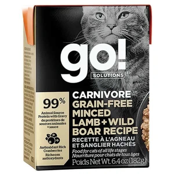 Cheap GO! SOLUTIONS, CARNIVORE Grain Free Minced Lamb + Wild Boar Recipe for cats - Wet Cat Food - Pet Home | The Perfect Pet Supplies Shopping Experience Cats