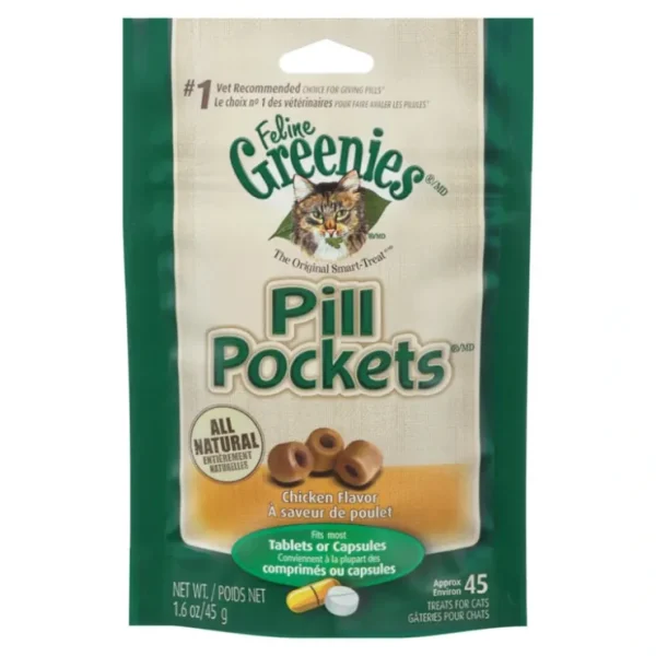 Sale Greenies, Pill Pockets For Cats, Chicken - 45 g - Cat Treat - Pet Home | The Perfect Pet Supplies Shopping Experience Cats