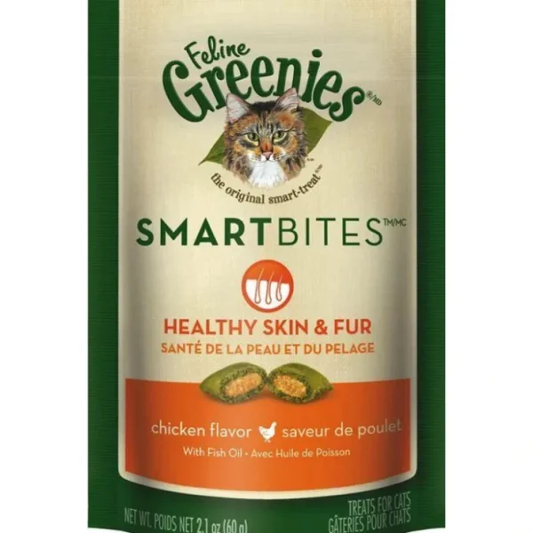 Store Greenies Smartbites Skin and Fur Chicken Cat Treats - Pet Home | The Perfect Pet Supplies Shopping Experience Cats