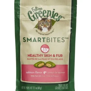 Outlet Greenies Smartbites Skin and Fur Salmon Cat Treats - Pet Home | The Perfect Pet Supplies Shopping Experience Cats
