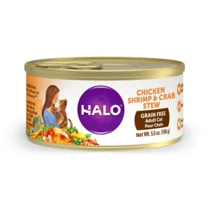 Flash Sale Halo Holistic Grain Free Adult Chicken, Shrimp &Crab Stew Canned Cat Food - Pet Home | The Perfect Pet Supplies Shopping Experience Cats