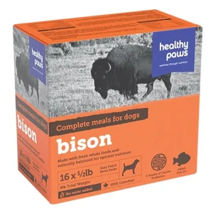 Clearance Healthy Paws, Canine Complete Dinner - Bison - 16 x 1/2 lb - Pet Home | The Perfect Pet Supplies Shopping Experience Dogs