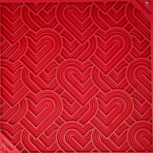 Cheap Heart Design Valentine Enrichment Lick Mat: Large - Pet Home | The Perfect Pet Supplies Shopping Experience Pet Toys