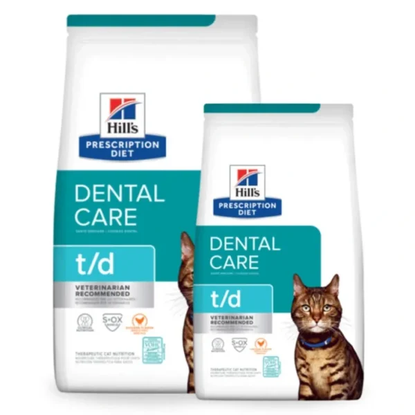Hills Prescription Diet T/D Dental Care Dry Cat Food - Pet Home | The Perfect Pet Supplies Shopping Experience