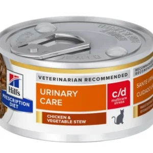 Fashion Hills Prescription Feline C/D Multicare Stress Chicken & Vegetable Stew 82g x 24 - Pet Home | The Perfect Pet Supplies Shopping Experience Cats