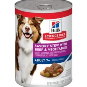 Clearance Hill's Science Diet - Senior Adult 7+ Savory Stew with Beef Vegetables Wet Dog Food - Pet Home | The Perfect Pet Supplies Shopping Experience Dogs