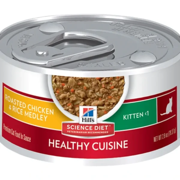 Flash Sale Hills Science Diet Kitten Healthy Cuisine Chicken & Rice Medley 79g x 24 - Pet Home | The Perfect Pet Supplies Shopping Experience Cats