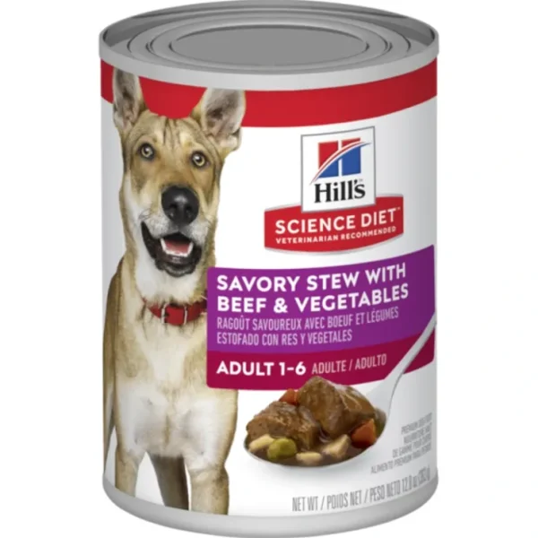 Best Sale Hills Science Diet Savoury Stew Beef & Vegetables Canned Dog Food 363g x 12 - Pet Home | The Perfect Pet Supplies Shopping Experience Dogs