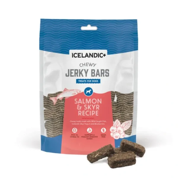 Cheap Icelandic+ Chewy Jerky Bars Salmon, Skyr, &Blueberries Recipe Dog Treats (2.5-oz) - Pet Home | The Perfect Pet Supplies Shopping Experience Dogs