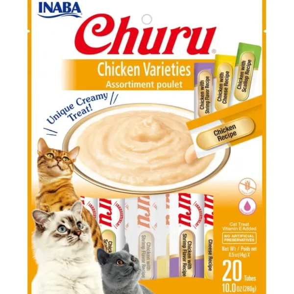Store Inaba Churu Chicken Puree Cat Treats Variety Pack - Pet Home | The Perfect Pet Supplies Shopping Experience Cats