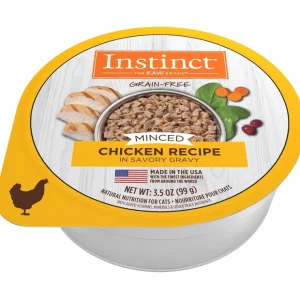 Sale Instinct Adult Grain Free Minced Recipe with Real Chicken Natural Cat food Cups - Pet Home | The Perfect Pet Supplies Shopping Experience Cats