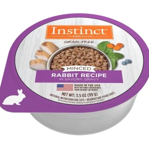 Flash Sale Instinct Adult Grain Free Minced Recipe with Real Rabbit Natural Cat food Cups - Pet Home | The Perfect Pet Supplies Shopping Experience Cats