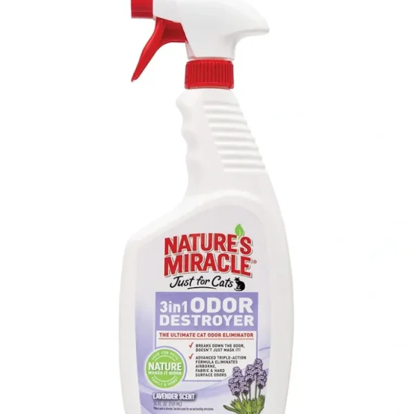 Online Just for Cats 3in1 Odor Destroyer - Lavender, 24 fl oz - Pet Home | The Perfect Pet Supplies Shopping Experience Cats