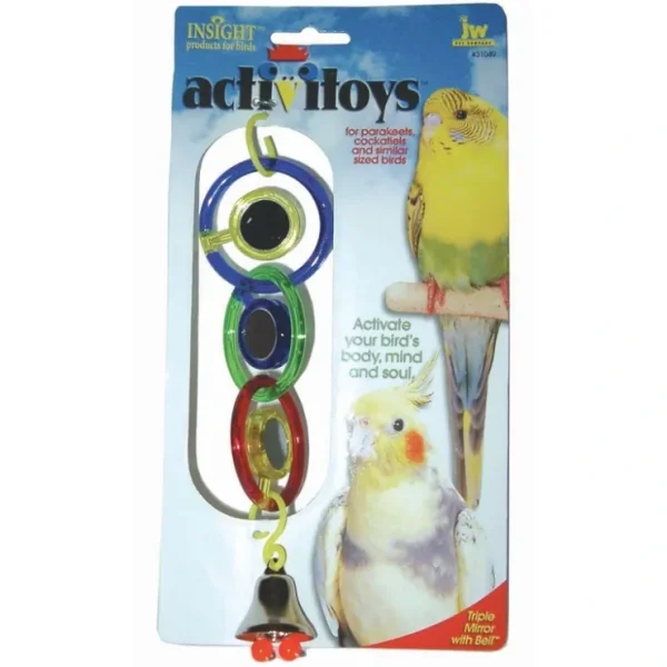 Clearance JW Insight Triple Mirror with Bell Bird Toy - Pet Home | The Perfect Pet Supplies Shopping Experience Pet Toys
