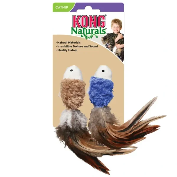 Best KONG, Cat Naturals Crinkle Fish 2pk Assorted - Interactive Cat Toy - Pet Home | The Perfect Pet Supplies Shopping Experience Pet Toys