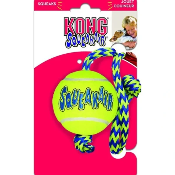 Cheap KONG SQUEAKAIR BALL WITH ROPE - Pet Home | The Perfect Pet Supplies Shopping Experience Pet Toys