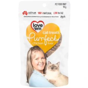 Online Love Em Purrfect Chicken Liver Cat Treats 90G - Pet Home | The Perfect Pet Supplies Shopping Experience Cats