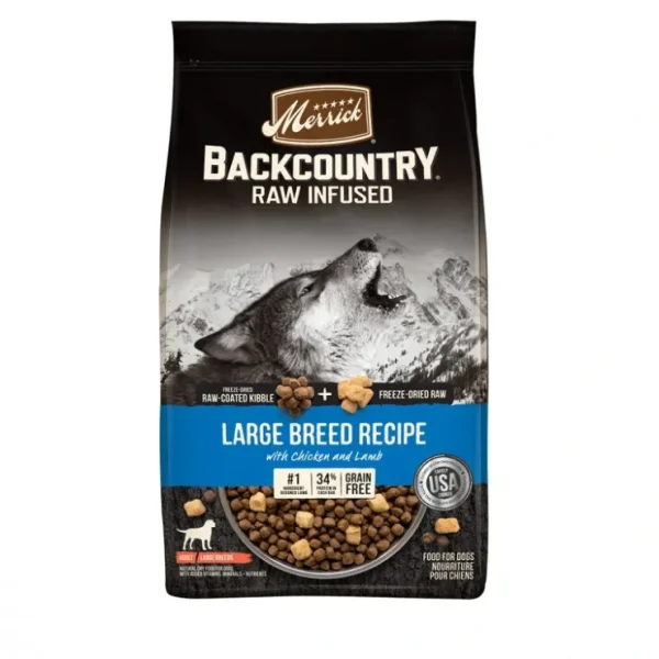 Clearance Merrick Backcountry Raw Infused Grain Free Large Breed Recipe Dry Dog Food - Pet Home | The Perfect Pet Supplies Shopping Experience Dogs