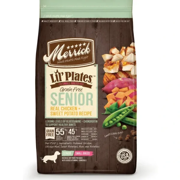 Best Sale Merrick Lil' Plates Grain Free Senior Real Chicken And Sweet Potato Recipe Dry Dog Food - Pet Home | The Perfect Pet Supplies Shopping Experience Dogs
