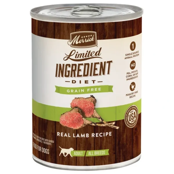 Cheap Merrick, Limited Ingredient Diet Real Lamb Recipe - 12.7 oz - Wet Dog Food - Pet Home | The Perfect Pet Supplies Shopping Experience Dogs