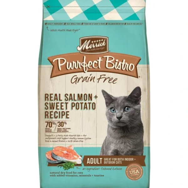 Fashion Merrick Purrfect Bistro Grain Free Real Salmon &Sweet Potato Recipe Dry Cat Food - Pet Home | The Perfect Pet Supplies Shopping Experience Cats