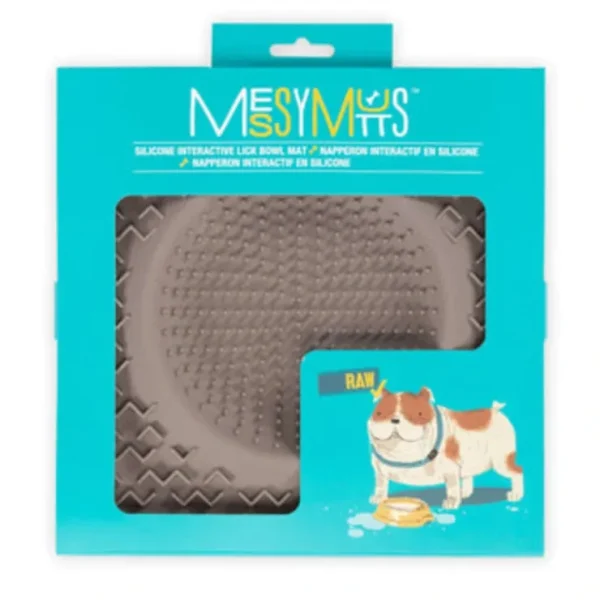 Cheap Messy Mutts Therapeutic Dog Lick Bowl Mat, Interactive Dog Feeder (10" x 10 - Pet Home | The Perfect Pet Supplies Shopping Experience Dogs