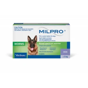 Discount Milpro Broad Spectrum Wormer for Dogs 5-25kg 2 pack - Pet Home | The Perfect Pet Supplies Shopping Experience Cats