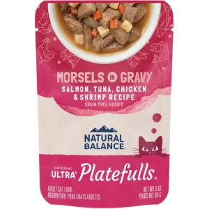 Online Natural Balance, Feline Adult Platefulls Indoor - Salmon, Tuna, Chicken & Shrimp - 85 g - Wet Cat Fo - Pet Home | The Perfect Pet Supplies Shopping Experience Cats
