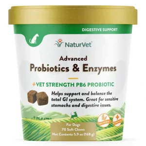 Best NaturVet - Advanced Probiotics Enzymes Soft Chew for Dogs - Pet Home | The Perfect Pet Supplies Shopping Experience Dogs