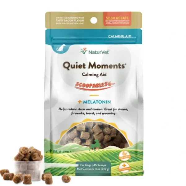 Best NaturVet Scoopables Quiet Moments Calming Aid for Dogs (11 Oz) - Pet Home | The Perfect Pet Supplies Shopping Experience Dogs