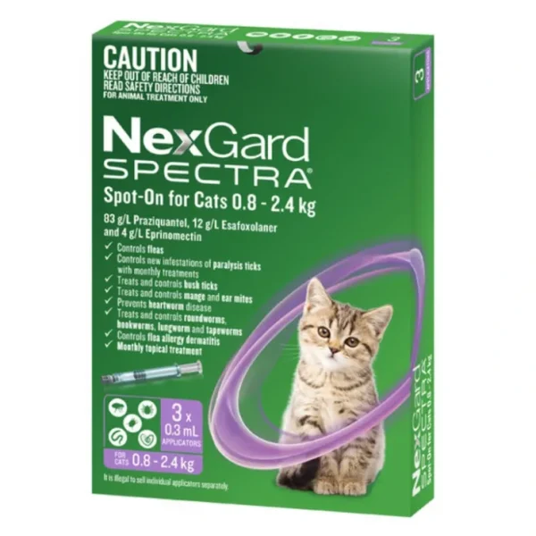Cheap Nexgard Spectra 3 pack for small cats spot on 0.8 - 2.4kg - Pet Home | The Perfect Pet Supplies Shopping Experience Cats