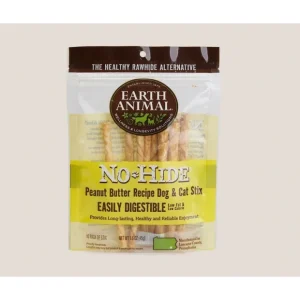 Sale No-Hide Peanut Butter Recipe Stix, 10/pack from Earth Animal - Pet Home | The Perfect Pet Supplies Shopping Experience Cats
