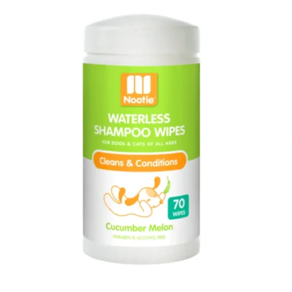 Shop Nootie Cucumber Melon Waterless Shampoo Wipes For Dogs & Cats (70-ct) - Pet Home | The Perfect Pet Supplies Shopping Experience Cats