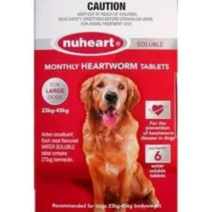 Cheap Nuheart heartworm Tablets for Large dogs 23 - 45kg 6pk - Pet Home | The Perfect Pet Supplies Shopping Experience Dogs