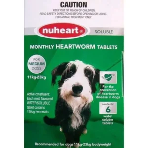 Clearance Nuheart Heartworm Tablets for medium dogs 11-23kg - Pet Home | The Perfect Pet Supplies Shopping Experience Dogs